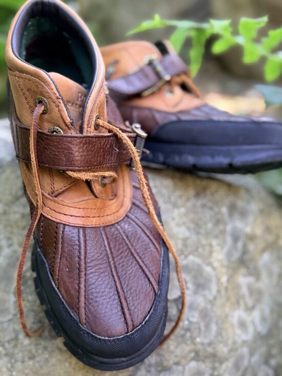 Polo Ralph Lauren VTG Dover III Men 8.5D Brown Leather Duck Boots Weatherproof main image 9